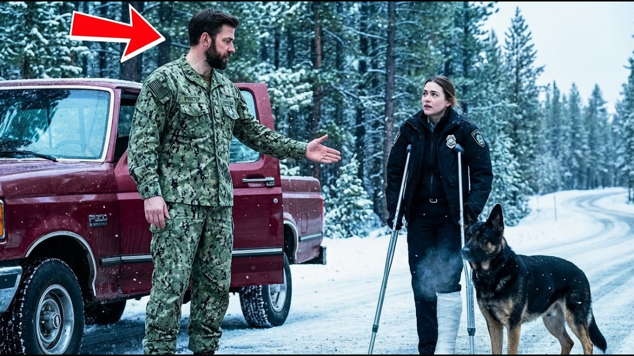 «Έλα μαζί μου» είπε Navy SEAL αφού βρήκε μια τραυματισμένη αστυνομικό και τον σκύλο τηςmχιονοθύελλα