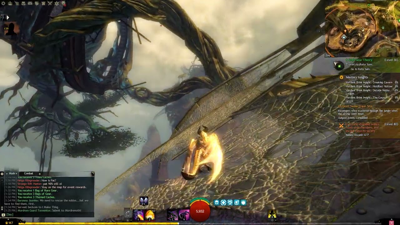 GW2 - Outside Noble Ledges Mastery Insight Location (Verdant Brink)