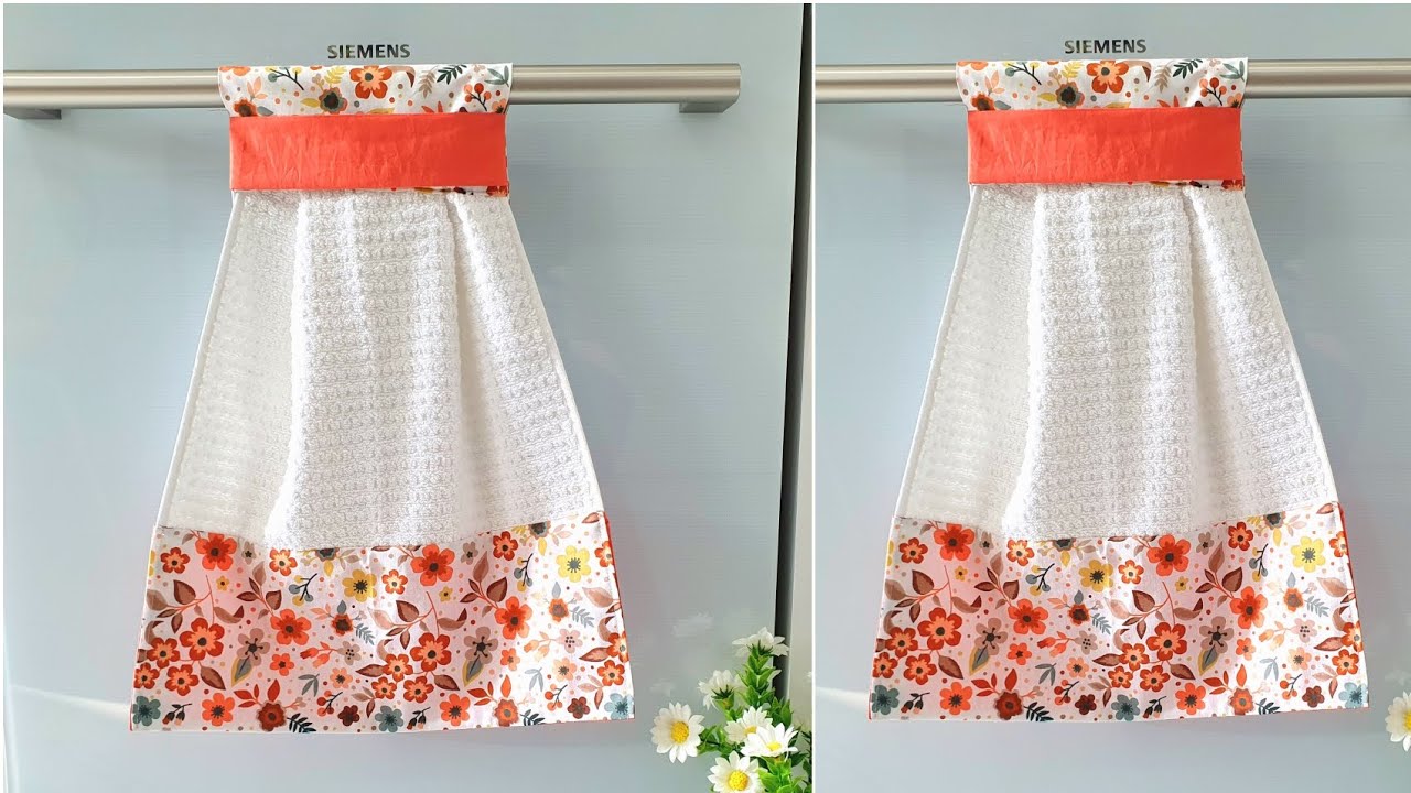 How to decorate a kitchen towel in the easiest way?