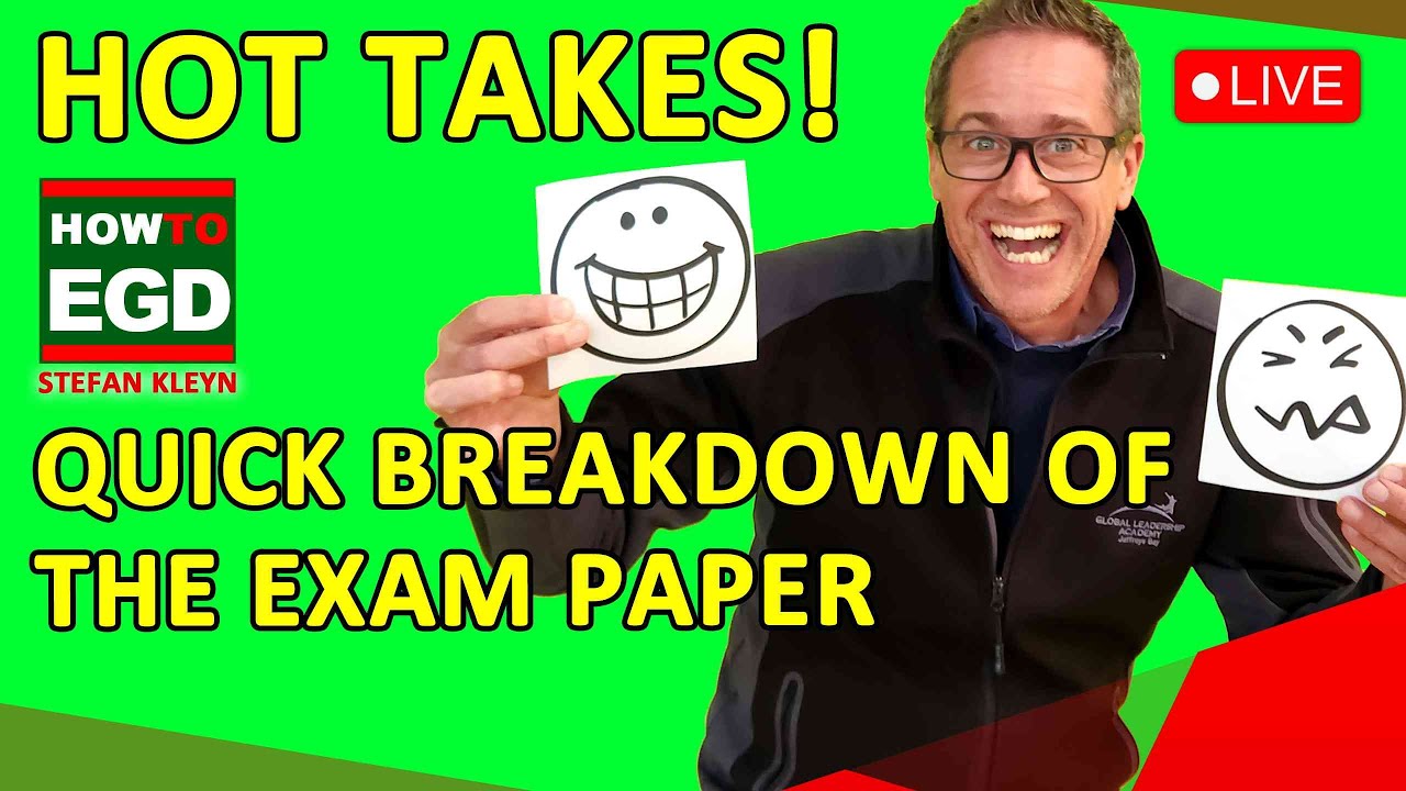 Grade 12 EGD Paper 1 - First Thoughts...