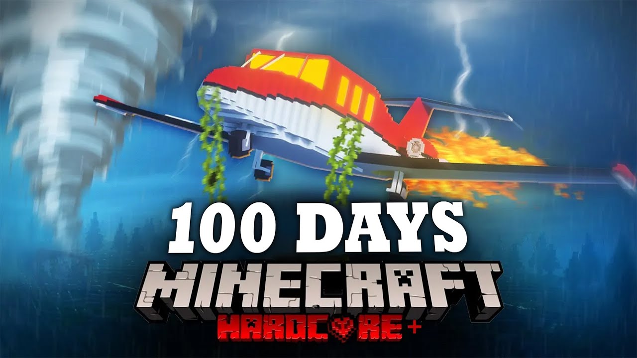 100 DAYS ON A PLANE IN A NATURAL DISASTERS APOCALYPSE IN MINECRAFT, AND HERE’S WHAT HAPPENED! #1