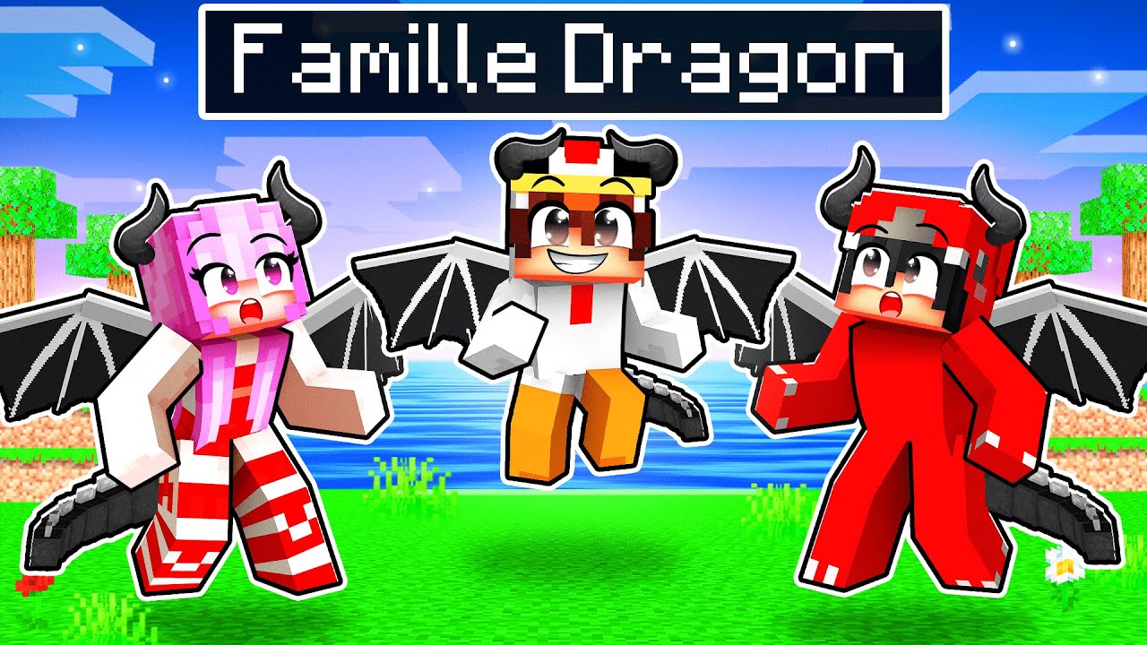 Adopté par une FAMILLE de DRAGON sur Minecraft !