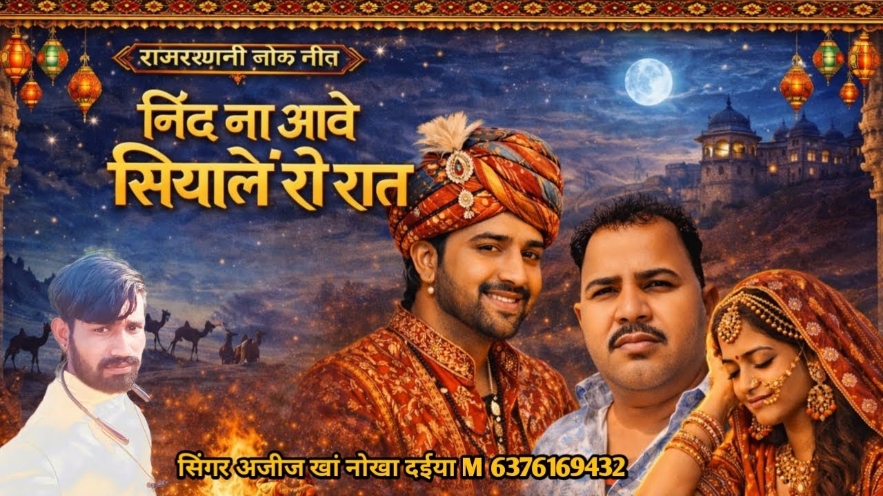 नींद ना आवे सियाले री रात।। नया सॉन्ग राजस्थानी लोकगीत सिंगर अजीज खां नोखा दईया 