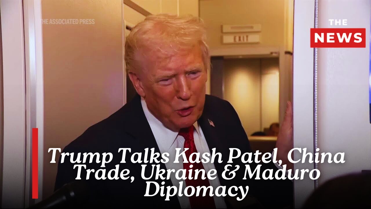 BREAKING FULL AIR FORCE ONE REMARKS – Trump Talks Kash Patel, China Trade, Ukraine, Maduro Diplomacy