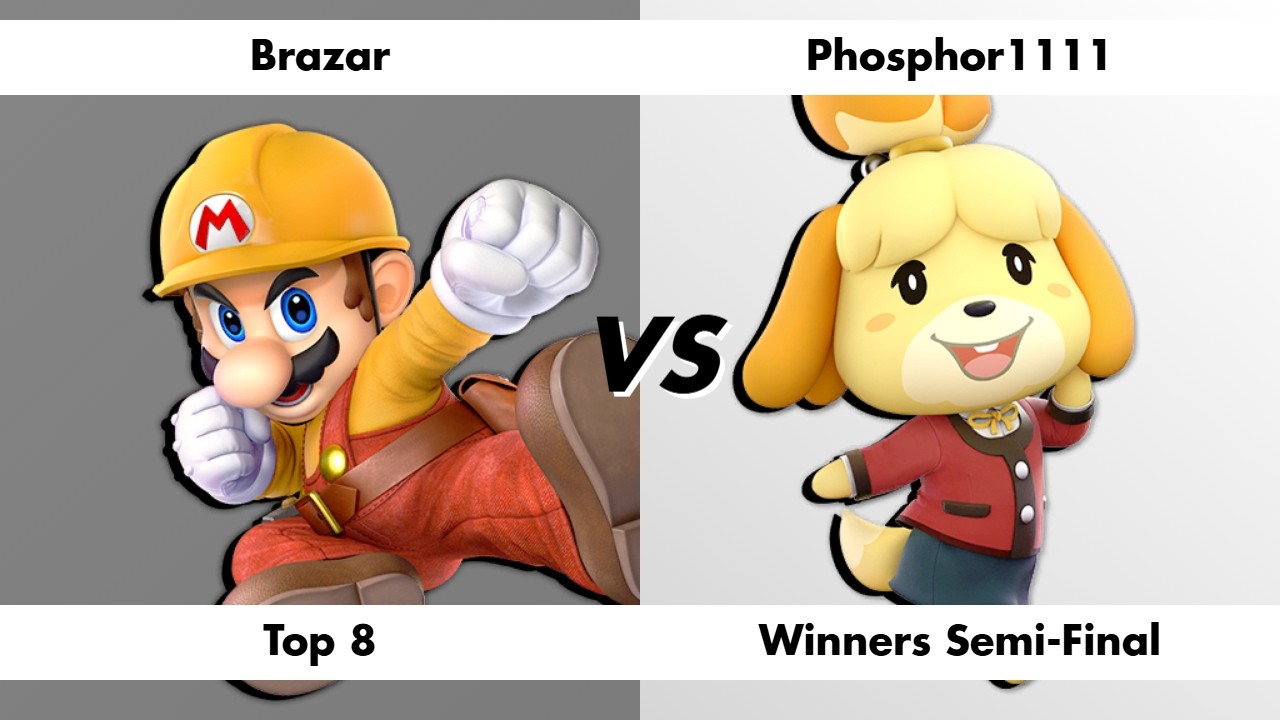 The Midvitational 5 - Brazar (Mario, Aegis) vs Phosphor1111 (Isabelle) - Top 8 WSF