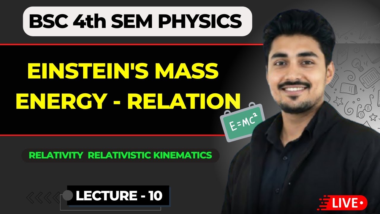 Einstein's Mass energy relation complete | Bsc 4th Semester Physics | Lakshya Shiksha | #bscphysics