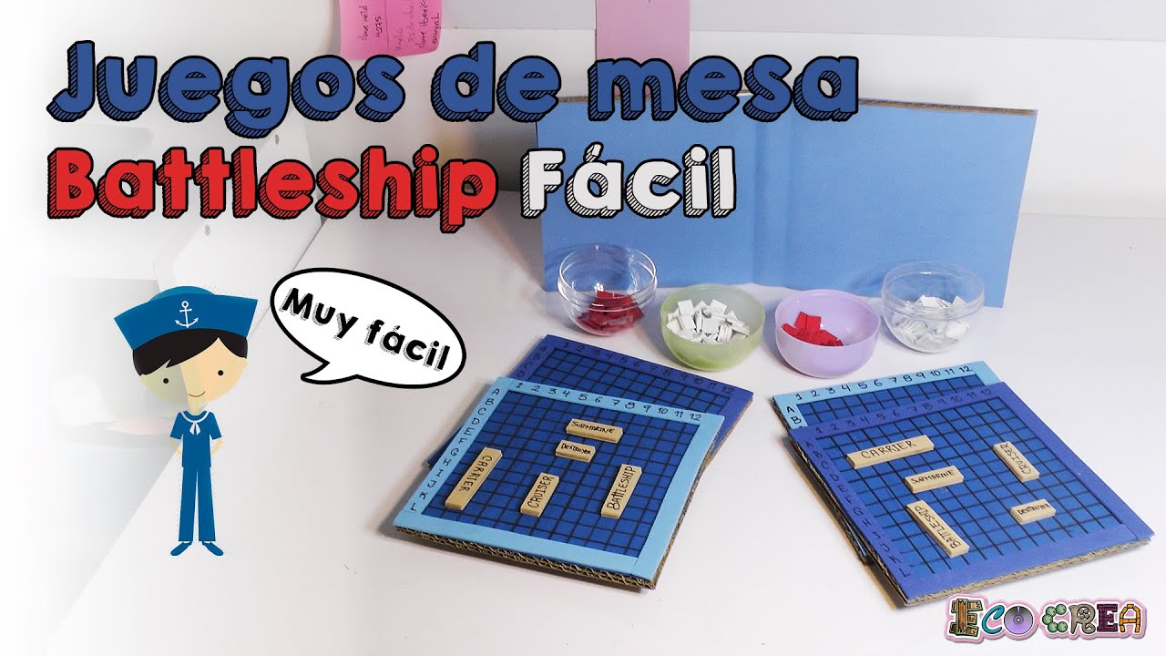 Juego Batalla Naval DIY - Juegos de mesa para la cuarentena