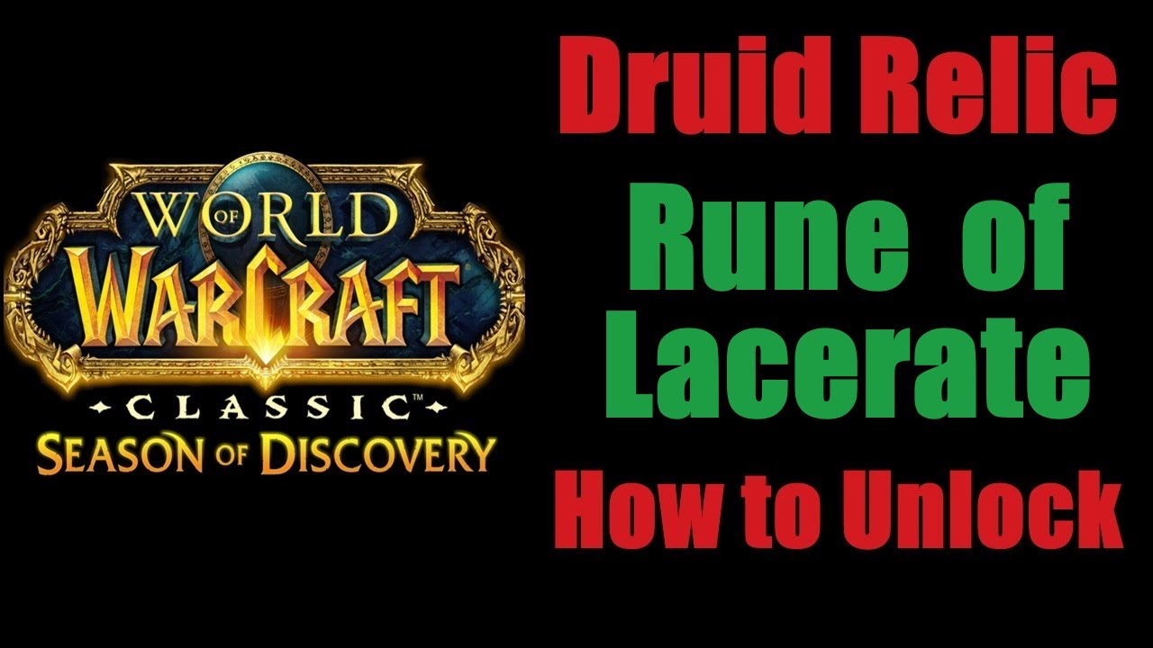 Druid Rune of Lacerate - World of Warcraft Classic Season of Discovery How To Unlock (English)