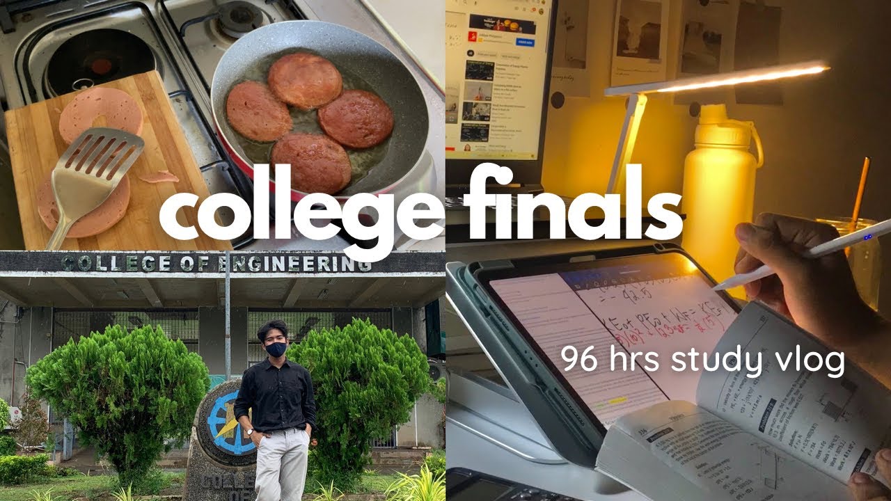 COLLEGE FINALS📚: 96hrs PRODUCTIVE study vlog, engineering student, *I passed!!! | Jett Alejo