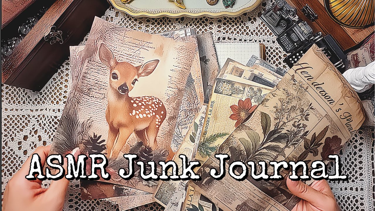 🎞 Junk Journal ASMR · 초가을 감성, 아늑한 밤의 속삭임 #journaling #다꾸asmr #감성다꾸 