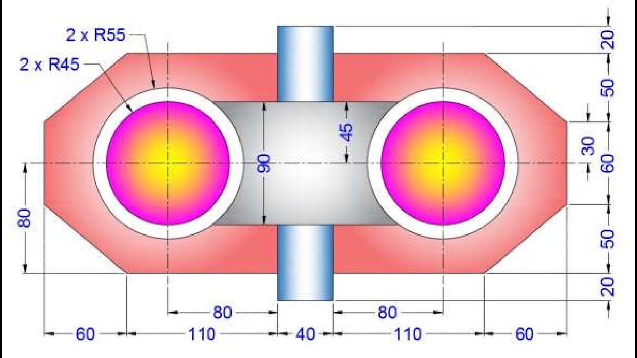 SolidWorks 2D упражнение 173