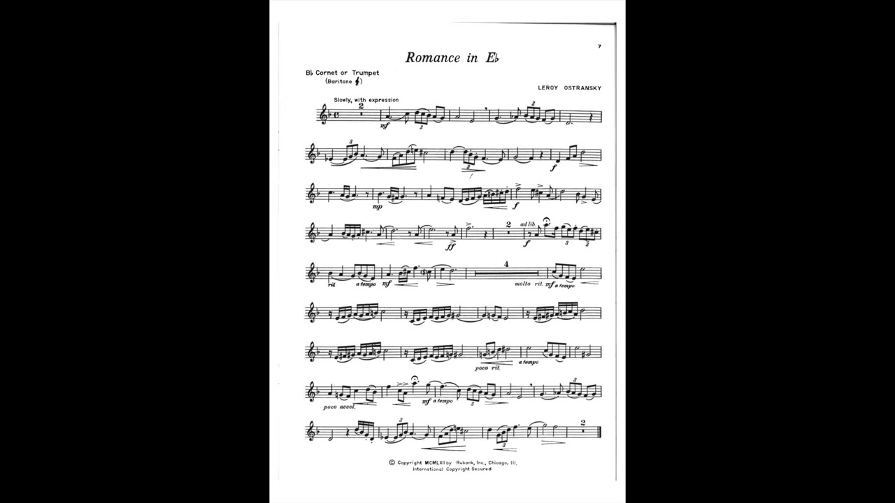 Romance in Eb (Leroy Ostranksy) Trumpet Solo