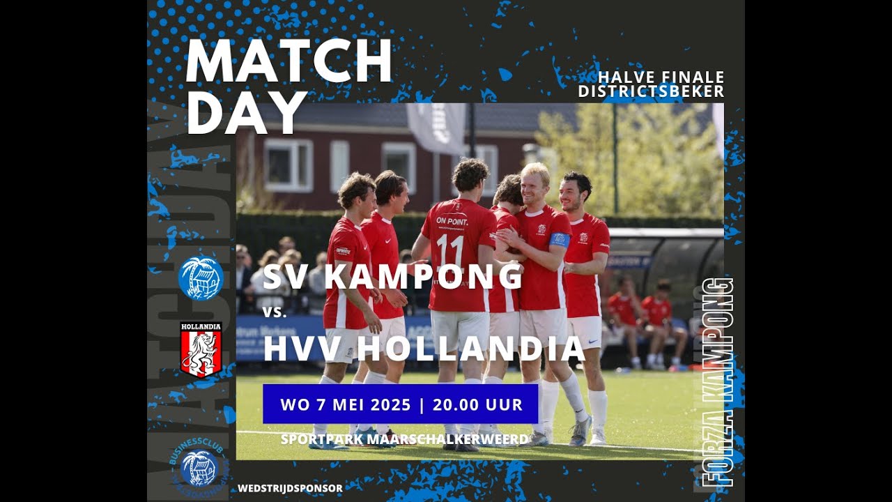 Samenvatting Kampong 1 -  Hollandia, halve finale beker, 7 mei 2025