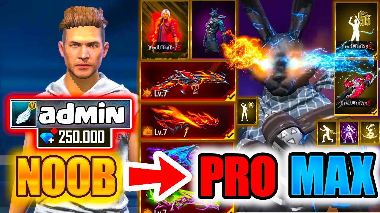 250.000 DIAMONDS 😱😱 on *NEW ACCOUNT* - watch how *PRO* it became 😱🔥