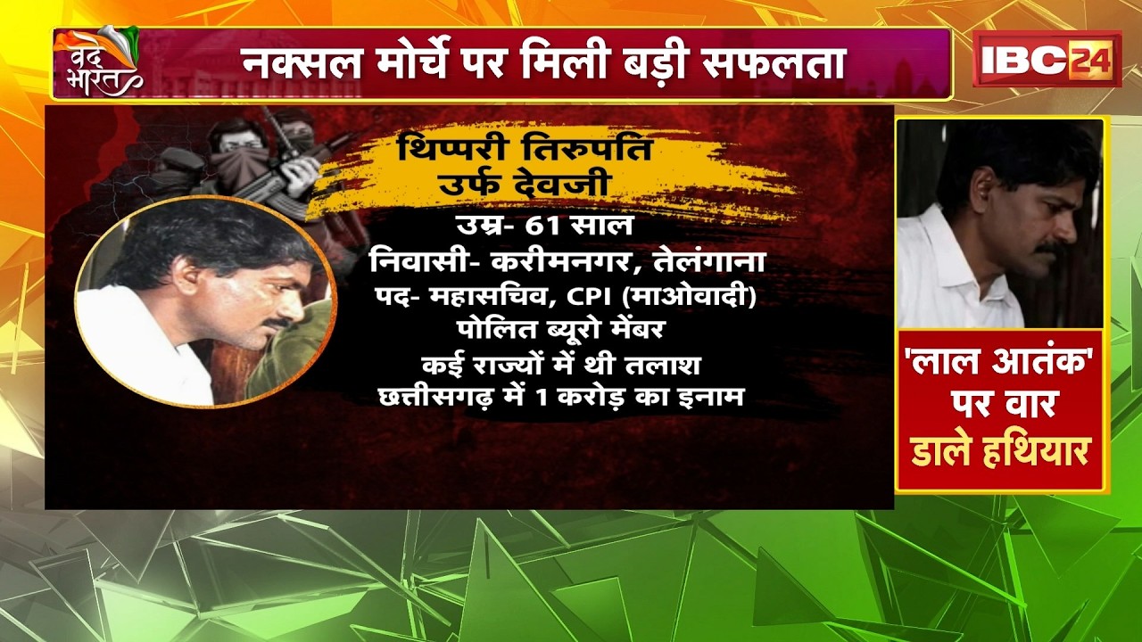 Top Naxalite Devji Surrender News: नक्सल मोर्चे पर मिली बड़ी सफलता। देवजी और मल्ला ने डाले हथियार