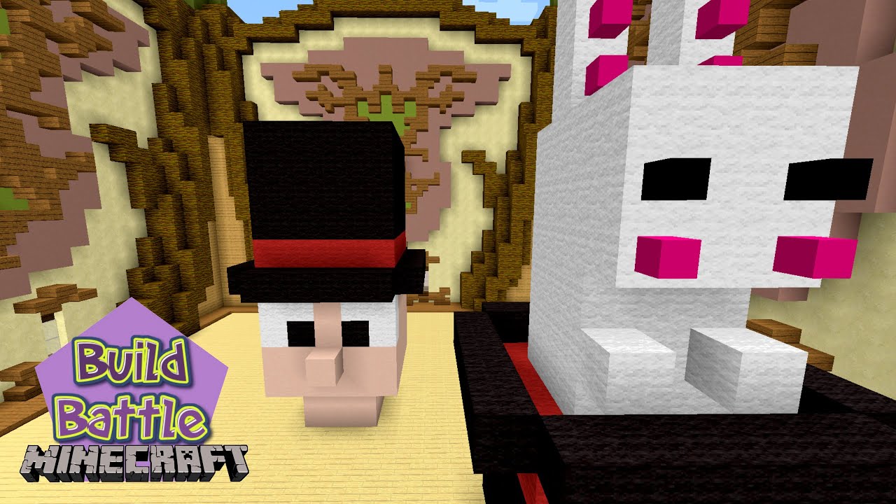 Minecraft Build Battle - TEMA DE CHAPÉU E BOLO