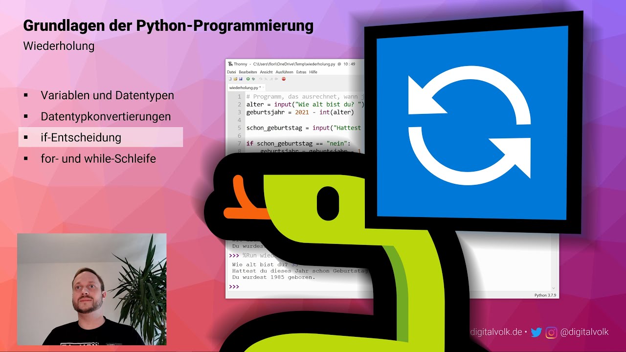 Grundlagen der Python-Programmierung - Wiederholung