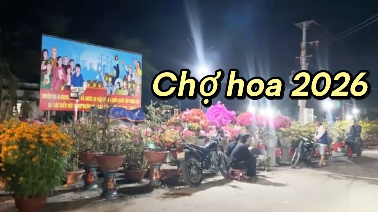 Chợ hoa ngày gần Tết 2026
