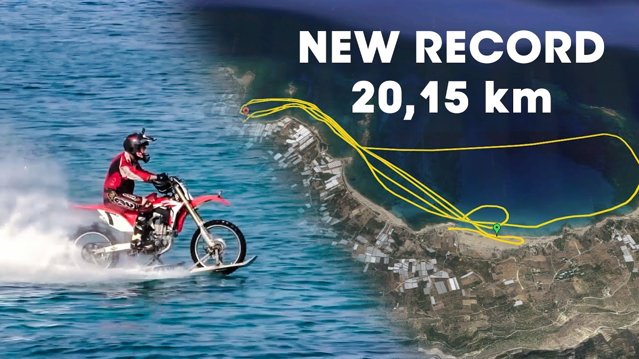 Amphibious Motocross - New Record 20,15Km - April 2021, Falasarna Greece
