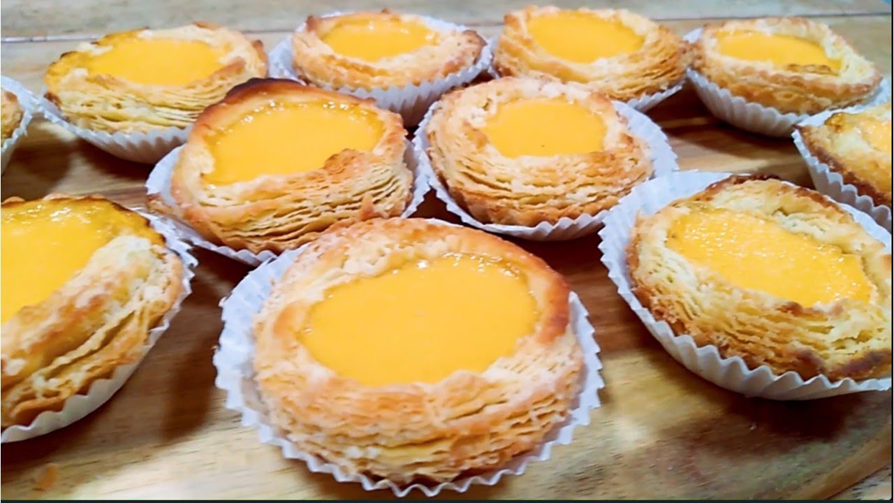 Egg Tarts/Multilayered Crispy Flaky Egg Tarts/Chinese Puff Pastry Egg Tarts/Hong Kong Style Dim Sum