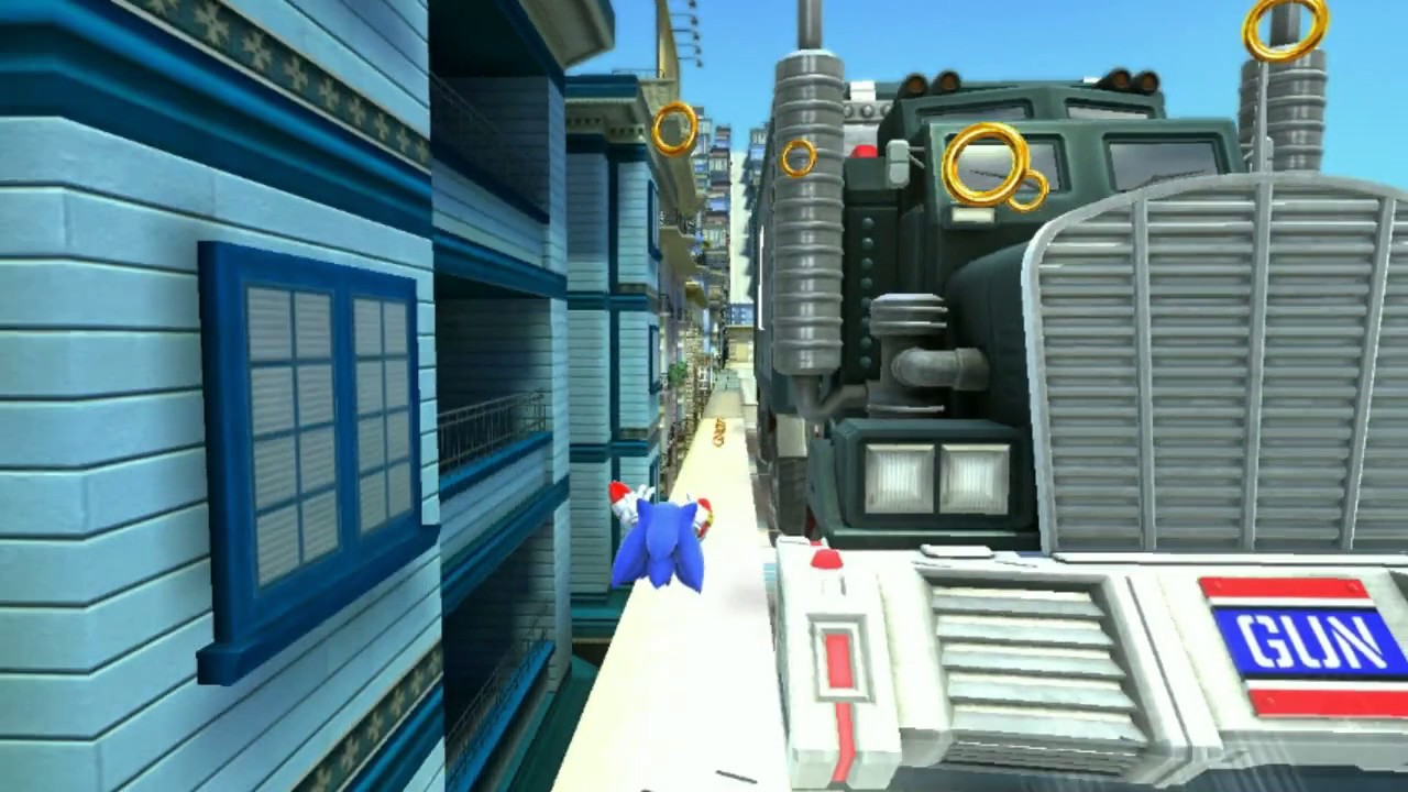 Sonic Generations - normal control at gun truck