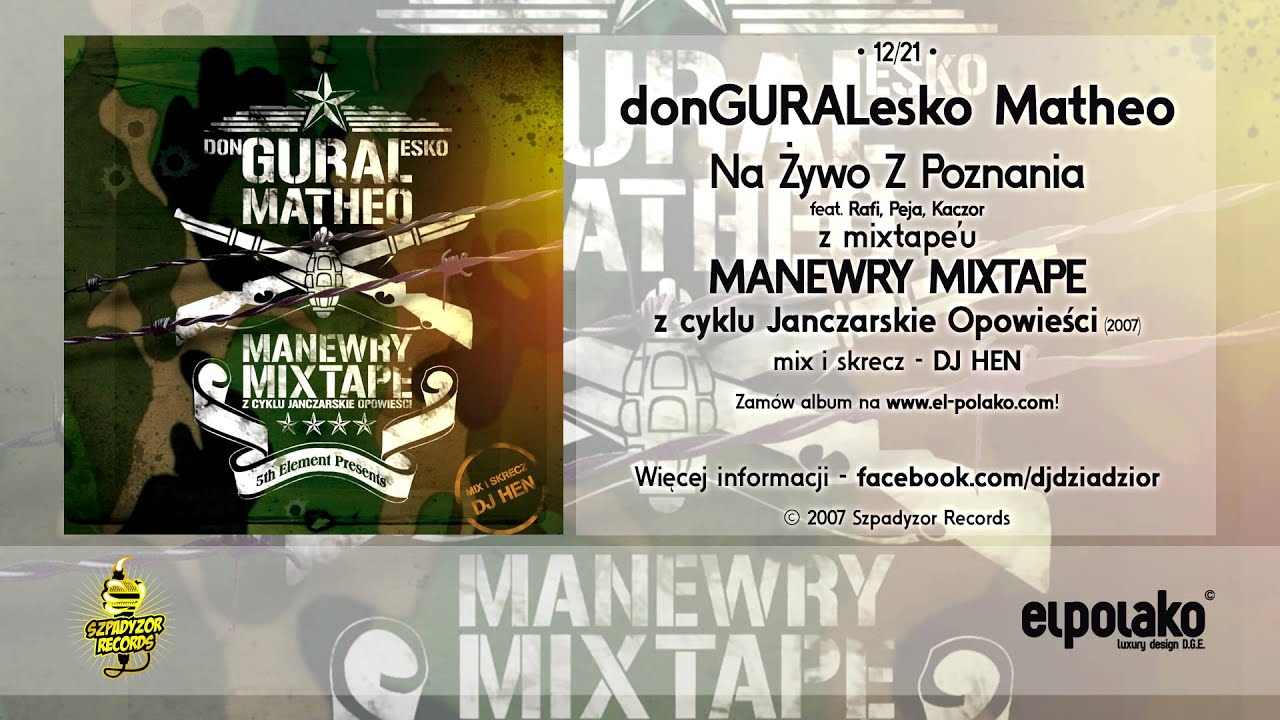 12. donGURALesko Matheo - Na Żywo Z Poznania feat. Rafi, Peja, Kaczor