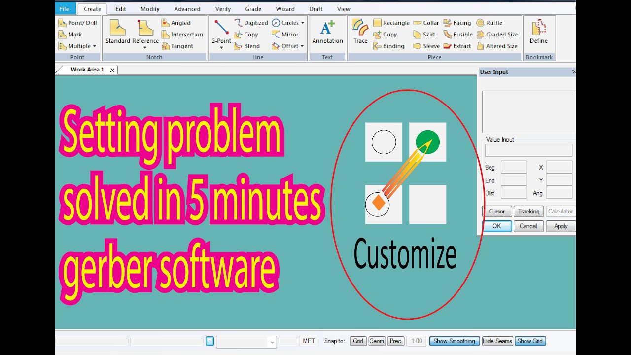How to solved setting problem gerber pattern design software