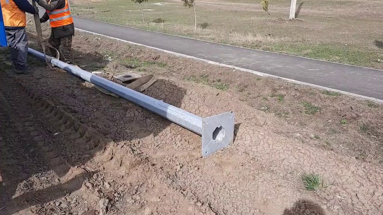 Монтаж опоры НФГ