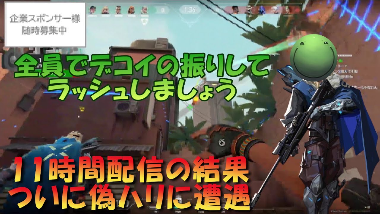 【VALORANT】長時間配信の末偽はり（本物）に遭遇する はりーシ【切り抜き】