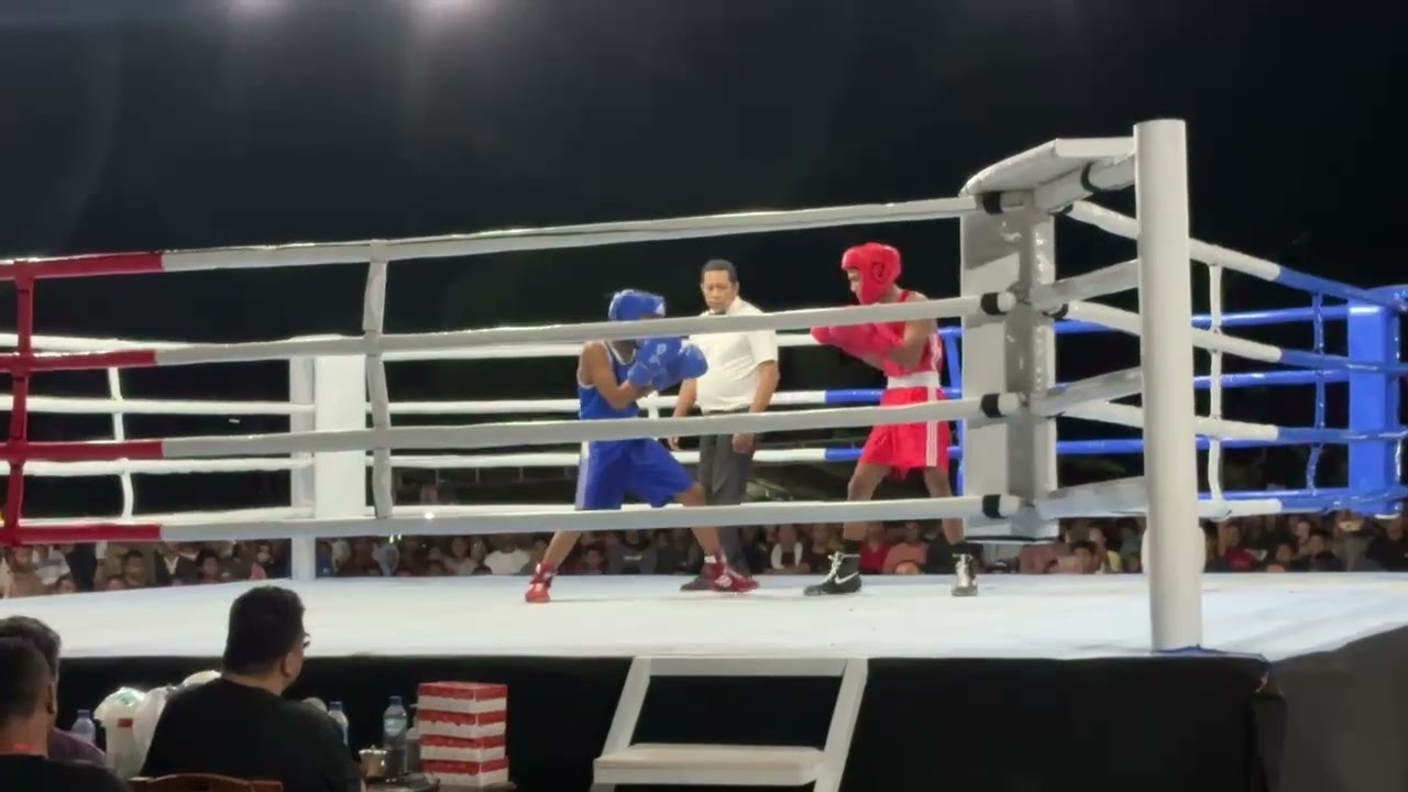 Kejuaraan bupati cup SARAI,kelas(46-48kg) youth boys,Ronde II🔴(Stef Nikodemus)🔵(Akrissan Kadja Koro)