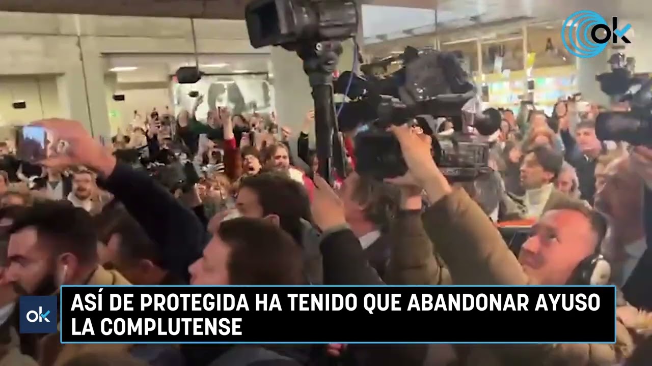 Así de protegida ha tenido que abandonar Ayuso la Complutense