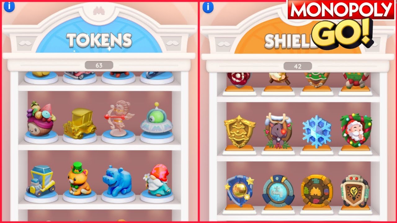 Monopoly Go: My All Collection of Shields, Tokens and Emojis- Tell Me Which One Your Most Favourites