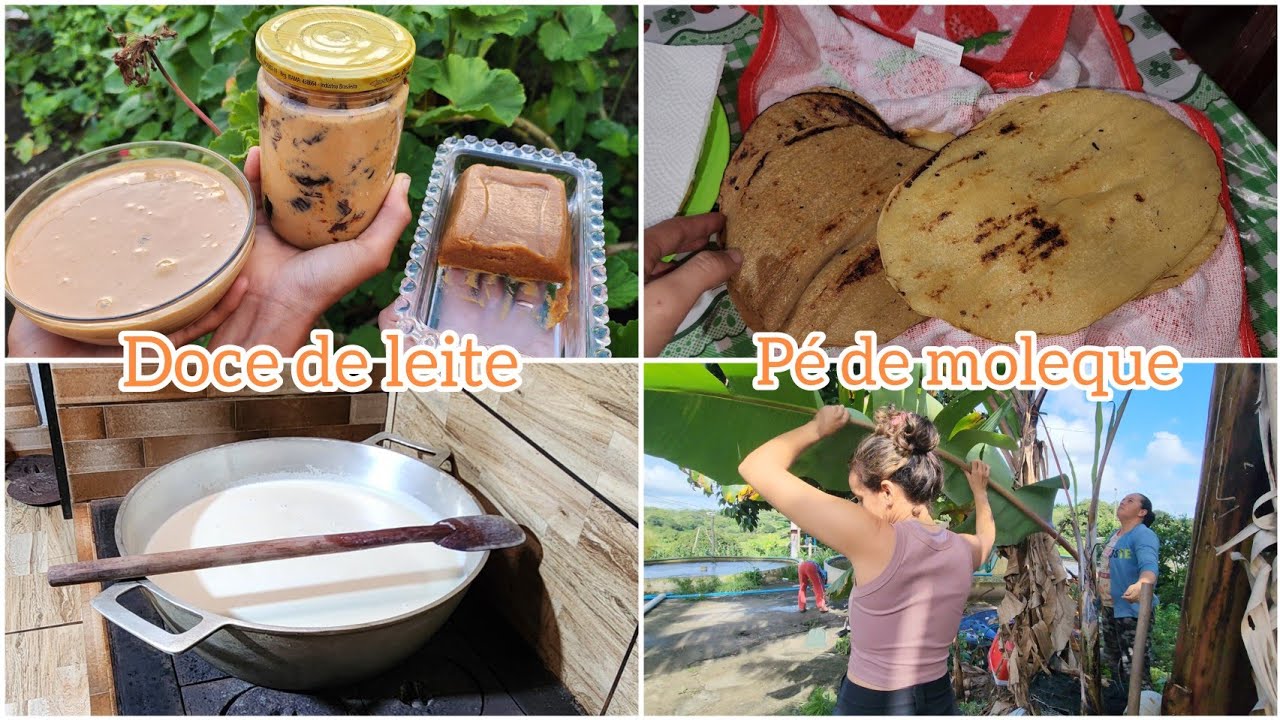 FIZ DOCE DE LEITE CASEIRO COM MINHAS IRMÃS + pé de moleque 