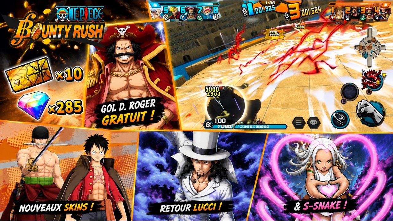 LES NEWS DE LA MISE &Agrave; JOUR + GAMEPLAY DU GOAT ROGER V1 / ONE PIECE BOUNTY RUSH FR