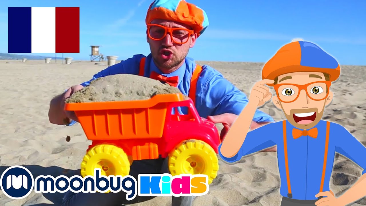 Apprends les Couleurs et Apprends à Compter à la Plage | BLIPPI en Français | Vidéos Pour Enfants