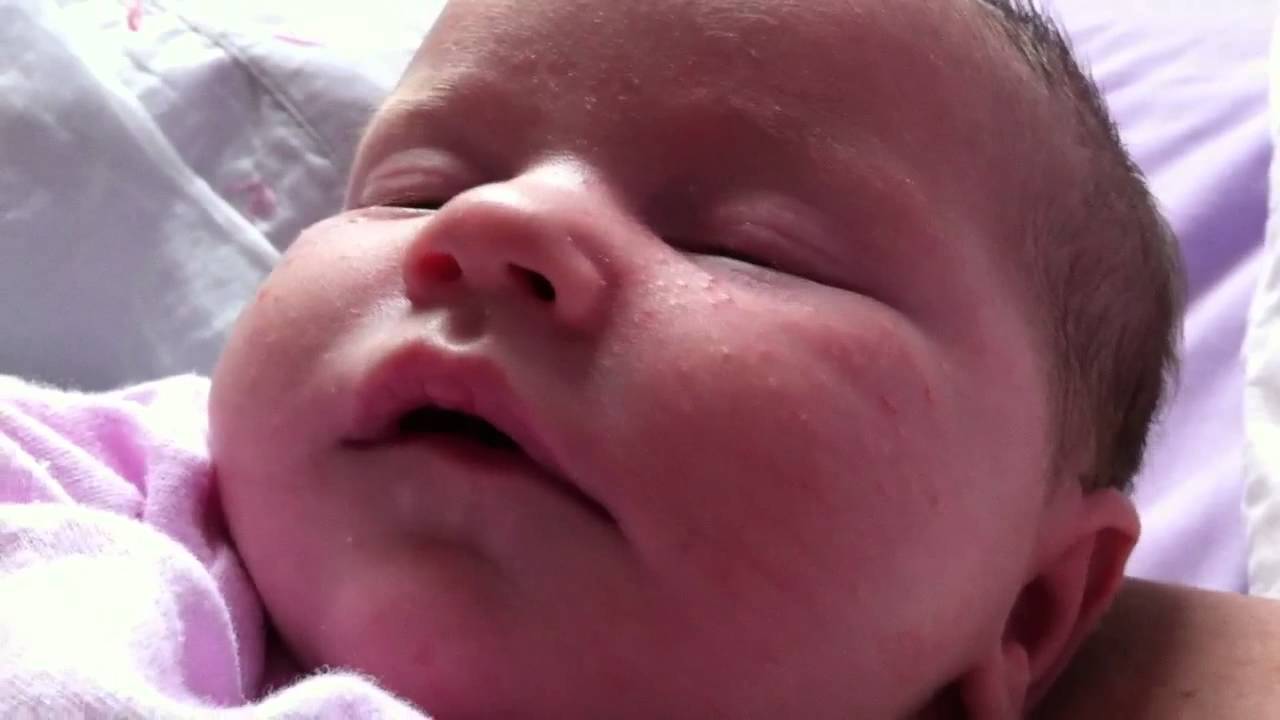 Ellie practising the art of smiling in her sleep!