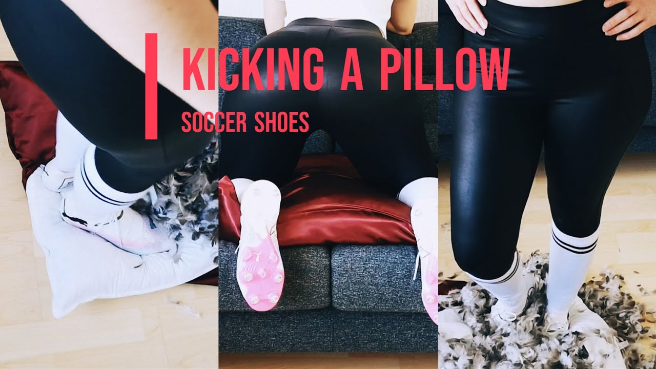 Experiment: Cutting a pillow with metal studs soccer shoes 