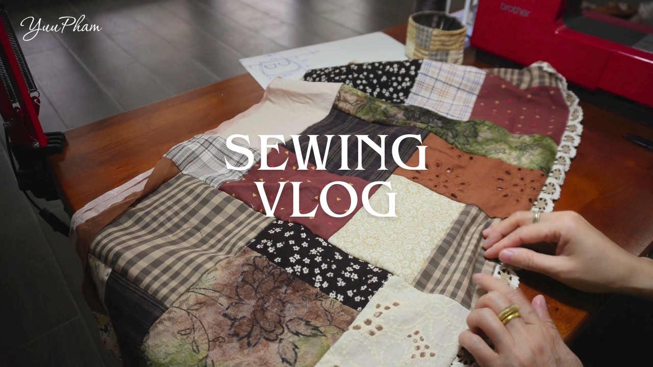 Turn Your Scraps Into a Cute Apron! | Slow Sewing Vlog