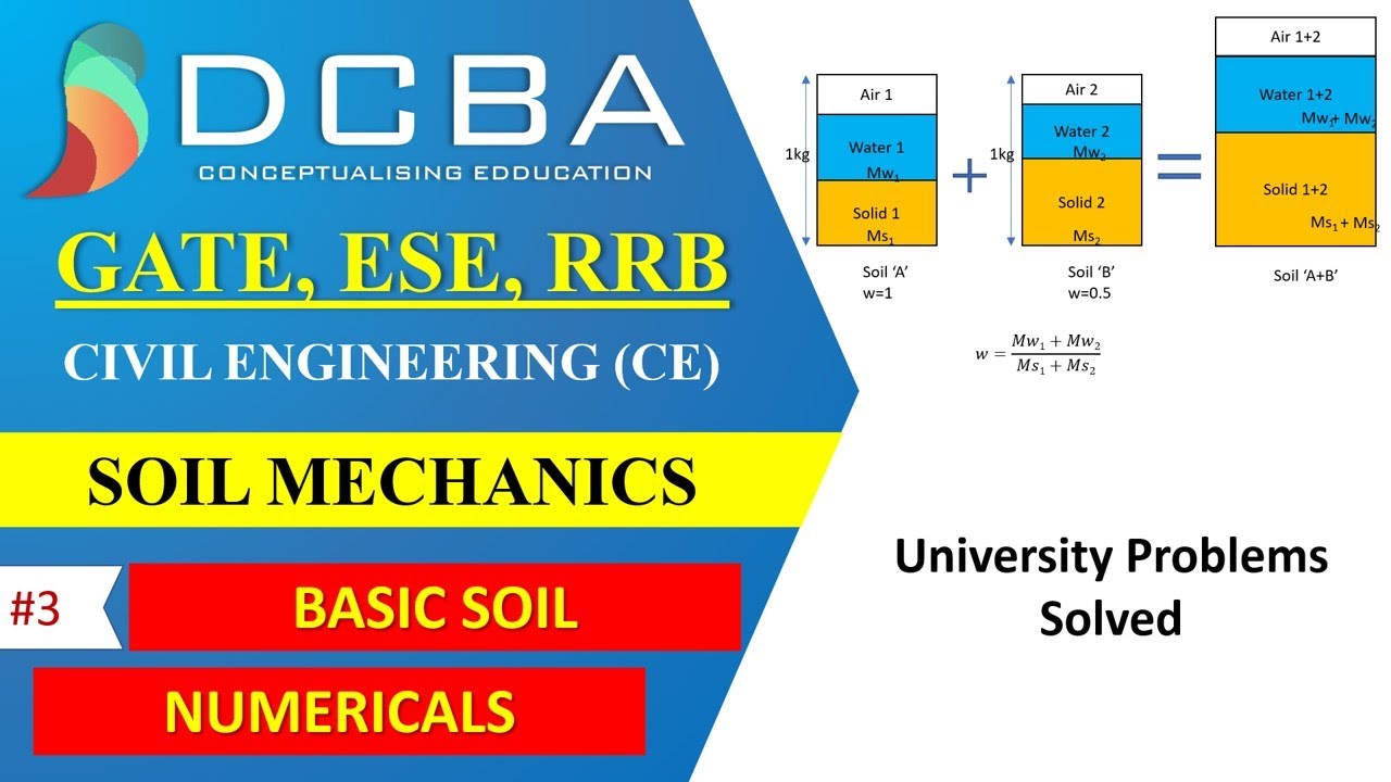 3 # Basic soil properties | Soil Mechanics - NUMERICALS |  GATE Civil