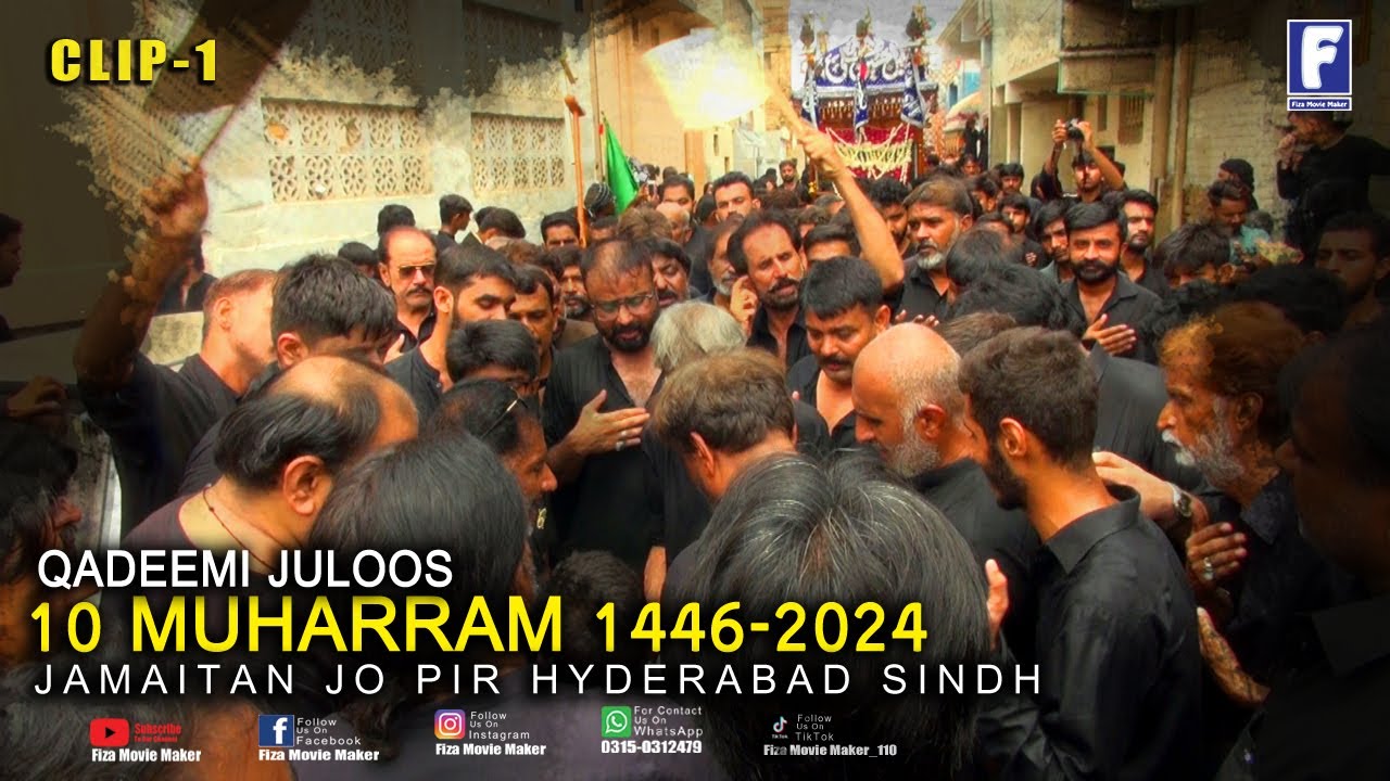 10 Muharram 1446-2024 l Qadeemi Juloos l Anjuman Safina Hussaini Jamaitan Jo Pir Hyderabad  Clip-1