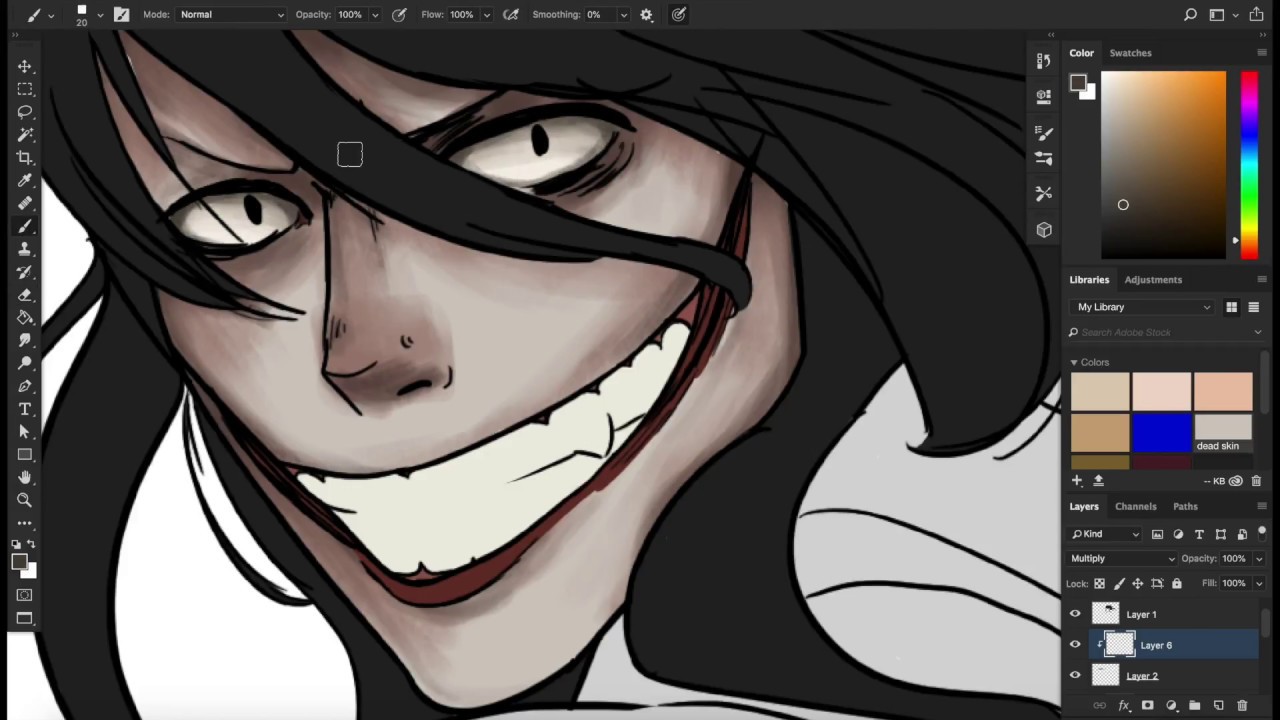 CREEPYPASTA SPEEDPAINT // Jeff The Killer