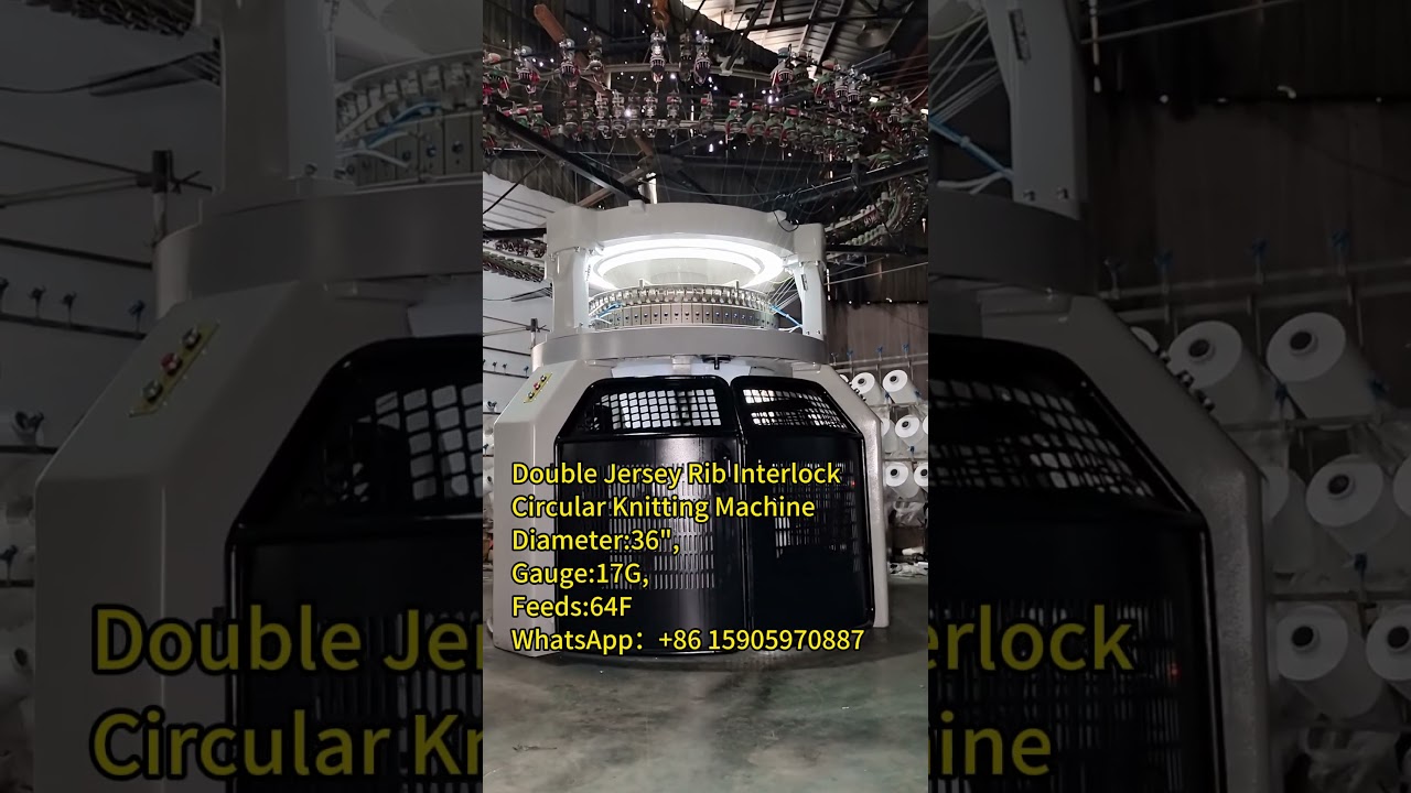 EASTINO 36 Inch Double Jersey Rib Interlock Circular Knitting Machine. #machine