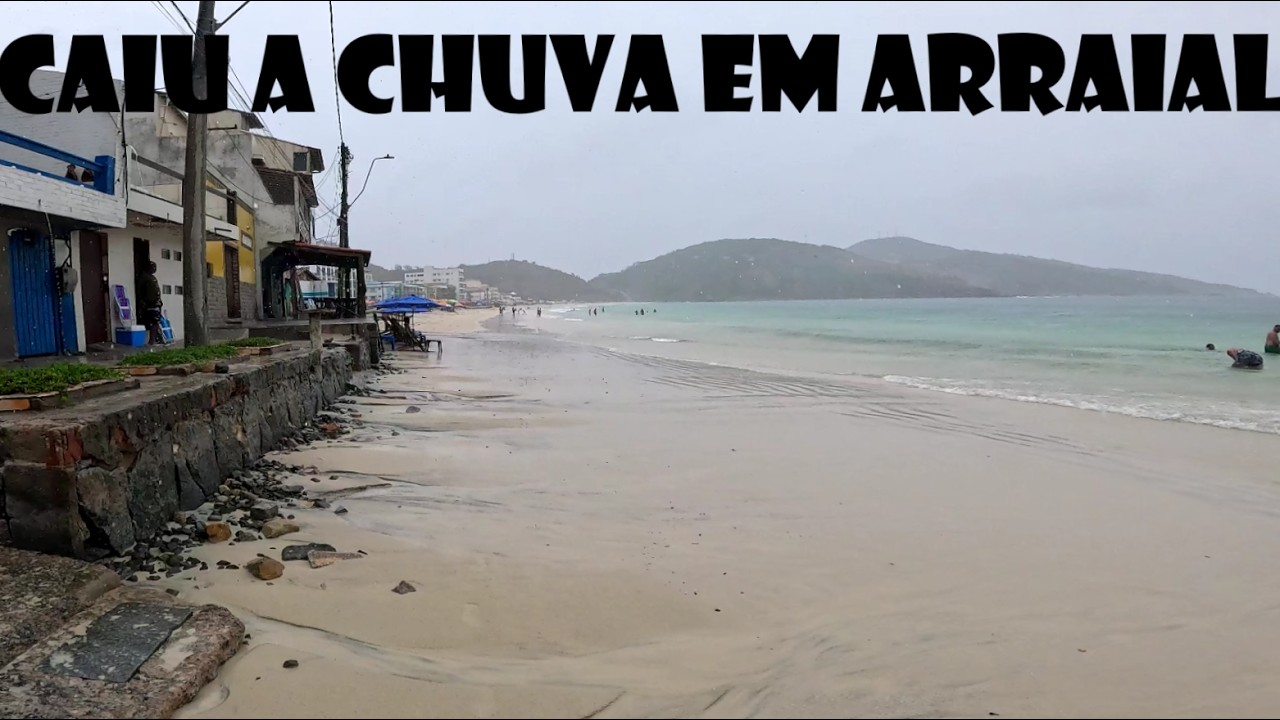 CHUVA ESPANTA TURISTAS hoje 20/01/26 em ARRAIAL DO CABO