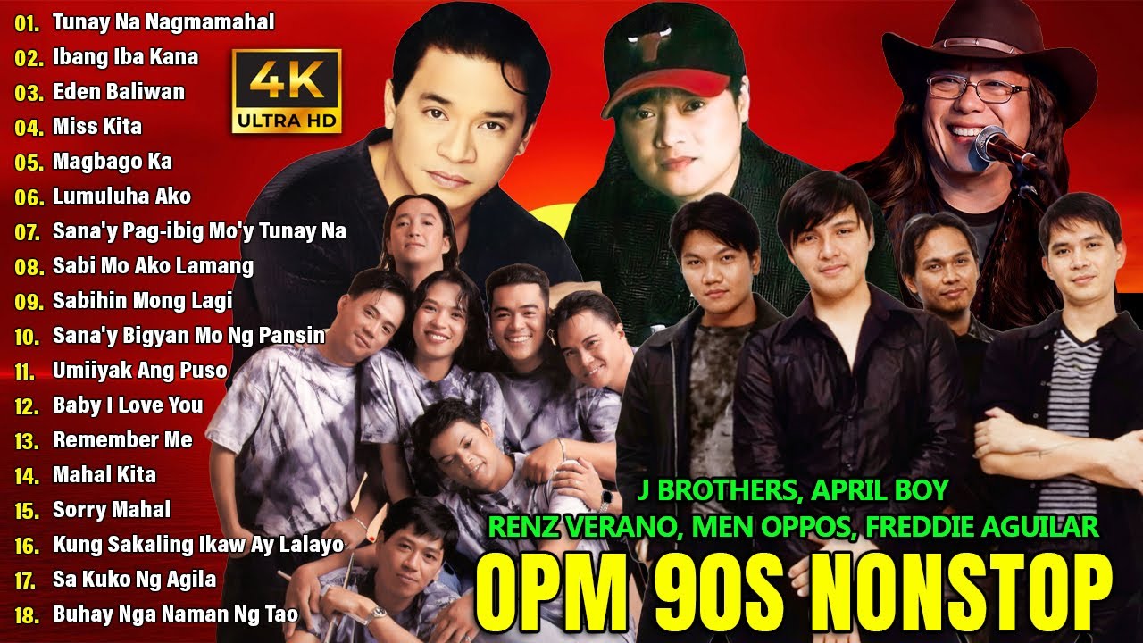 J Brothers, April Boy, Renz Verano, Men Oppos, Freddie Aguilar 🌻 Pinoy Tagalog Love Songs Medley