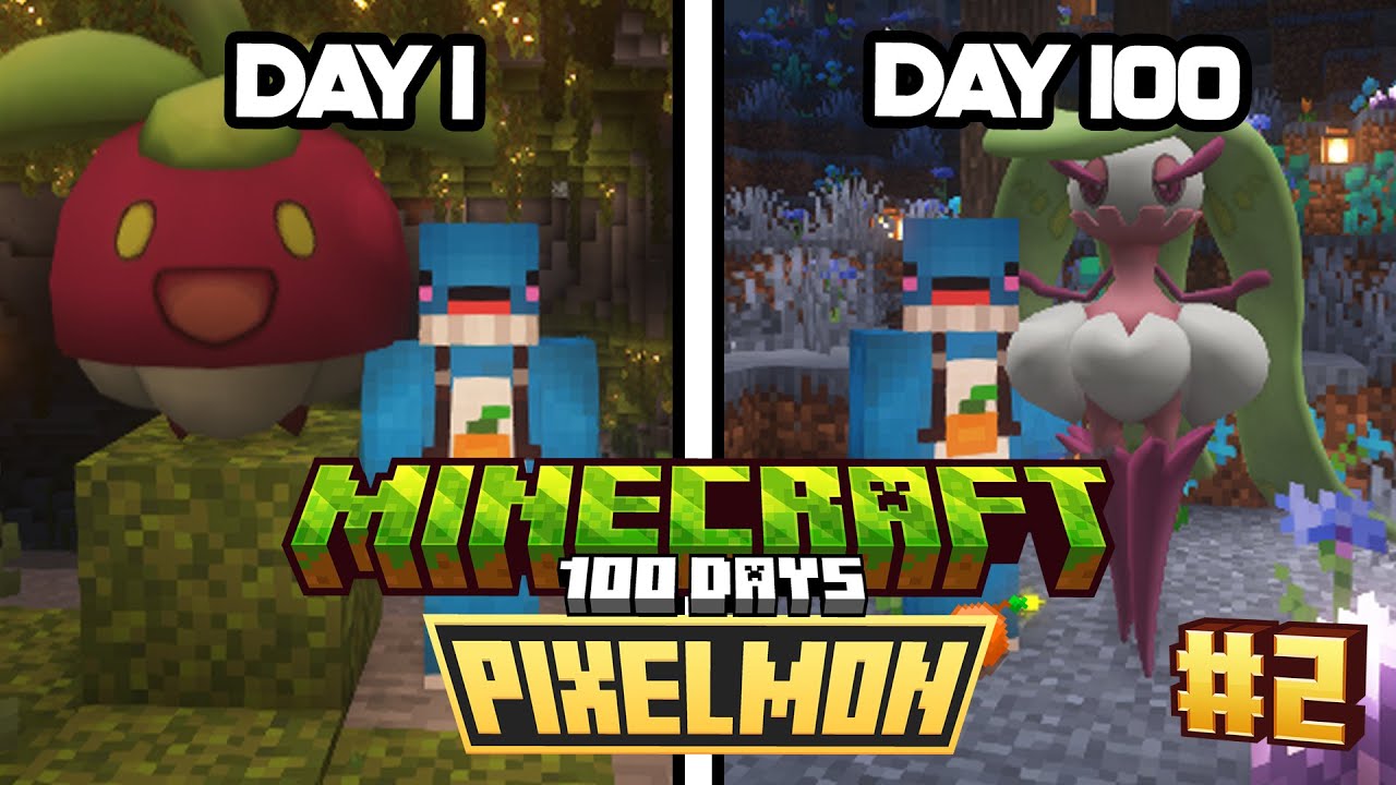 MINECRAFT PIXELMON 100 วัน | รับบทเป็นอาหวังสร้างทีมโปเกม่อนสุดสวยและน่ารัก EP.2