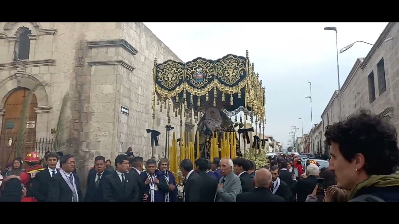 Procesion de la Virgen de las Angustias Arequipa. Sabado Santo. 08 de abril 2023. (1).