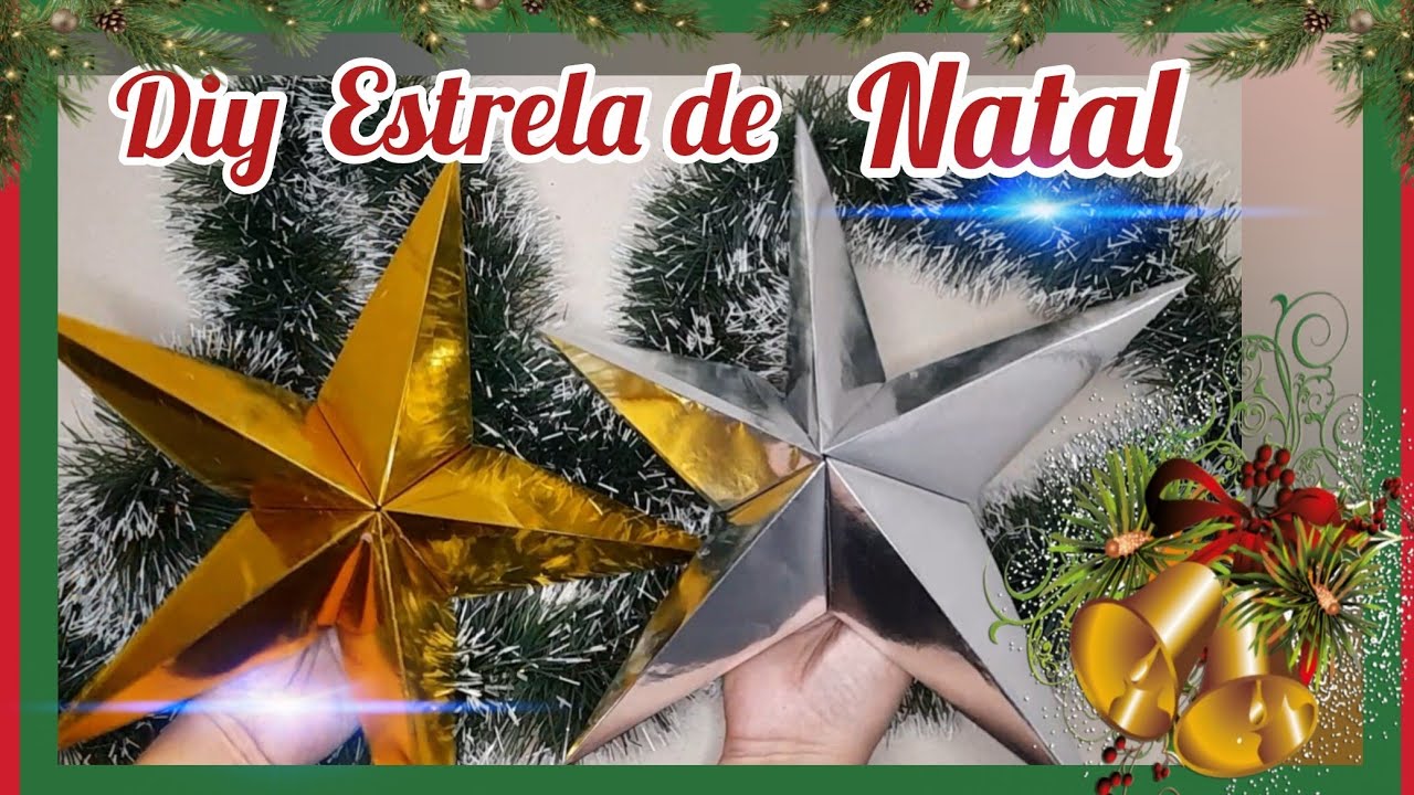 COMO FAZER ESTRELAS DE NATAL COM PAPEL LAMINADO! LINDAS E BARATINHAS!