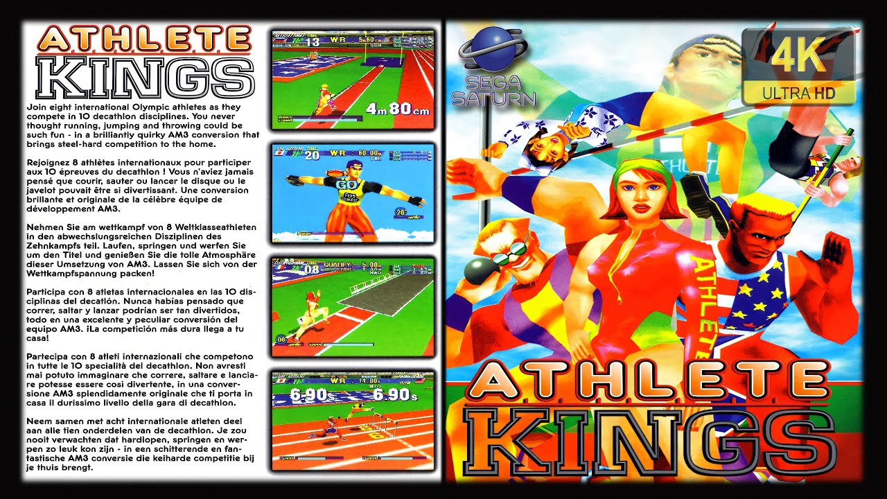 Athlete Kings | 4K60ᶠᵖˢ | Longplay (Sega Saturn)
