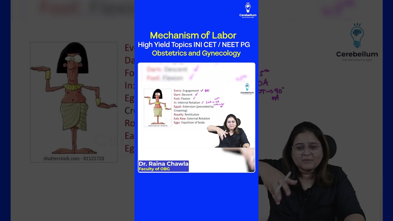 Mechanism of Labor High Yield Topics INI CET / NEET PG Obstetrics and Gynecology