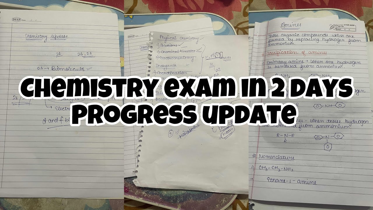 Chemistry exam in 2 days progress update 🙏😭 #boards2026 #cbseclass12 